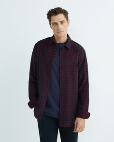 Мужская спортивная рубашка стандартного кроя из микро-велюра Armani Exchange, бордо