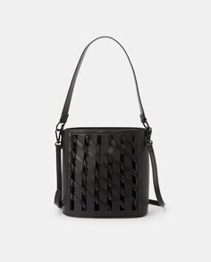 Маленькая черная сумка-шопер с соответствующими деталями и магнитной застежкой Jo &amp; Mr. Joe, черный