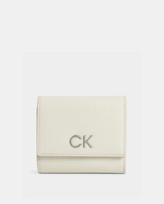 Мини-серый кошелек тройного сложения с RFID Calvin Klein, серый