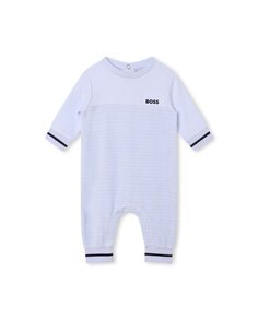 Комбинезон для мальчика с длинными рукавами и круглым вырезом BOSS Kidswear, светло-синий