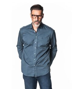 Однотонная темно-серая мужская рубашка Spagnolo, темно-серый