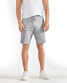 Мужские шорты с однотонным принтом светло-серого цвета Bread &amp; Boxers, светло-серый
