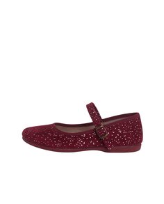 Блестящие туфли Мэри Джейн для девочек с пряжкой Pisamonas, бордо