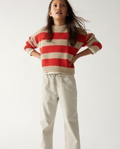 Вязаный свитер для девочки с круглым вырезом Ecoalf, мультиколор