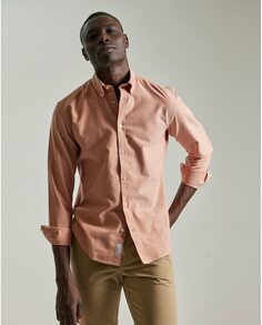 Гладкая узкая мужская рубашка медного цвета PuroEgo, оранжевый