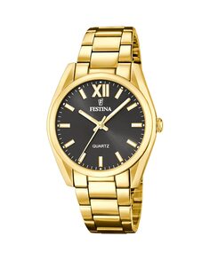 F20640/6 Женские часы Boyfriend из золотой стали Festina, золотой