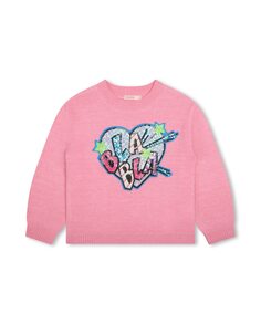 Розовый свитер с длинными рукавами для девочки Billieblush, розовый