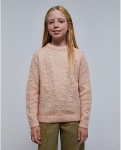 Розовый свитер для девочки обычного кроя Scalpers, розовый