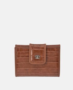 Женский кошелек Pierre Cardin среднего коричневого цвета с застежкой-клапаном Pierre Cardin, коричневый