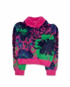 Трикотажный свитер для девочки с принтом Tuc tuc, мультиколор