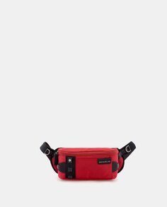 Мужская поясная сумка из красной комбинированной ткани Scharlau, красный