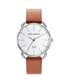 Женские часы Midtown MC7111-07 из стали и коричневого кожаного ремешка Mark Maddox, коричневый