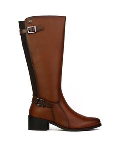 Женские высокие кожаные коричневые ботинки El Caballo, коричневый