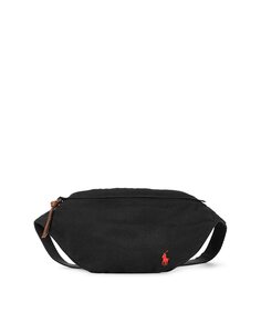 Мужская поясная сумка из холщовой ткани черного цвета Polo Ralph Lauren, черный