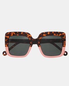 Двухцветные женские солнцезащитные очки оверсайз с поляризованными линзами Parafina, коричневый