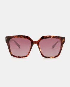 Квадратные женские солнцезащитные очки коричневого цвета гавана Mr. Wonderful, коричневый