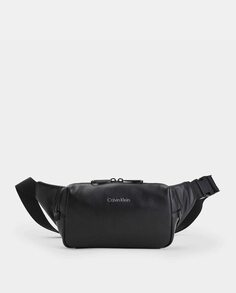 Поясная сумка среднего размера черного цвета с застежкой-молнией Calvin Klein, черный