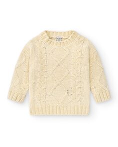 Плетеный свитер для девочки цвета экрю Charanga