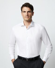 Мужская классическая рубашка в ломаную клетку Dustin, белый
