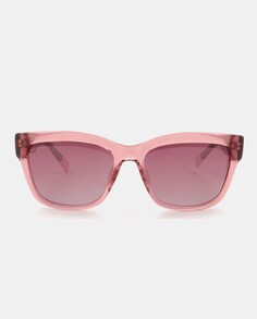 Розовые квадратные женские солнцезащитные очки с принтом дужек Mr. Wonderful, розовый