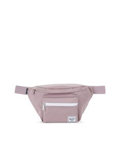 Поясная сумка унисекс из розовой ткани на молнии Herschel, розовый