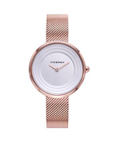 Розовые женские часы Kiss из стали IP с белым циферблатом Viceroy, розовый