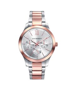 Шикарные многофункциональные стальные женские часы 401070-03 с розовым IP Viceroy, розовый