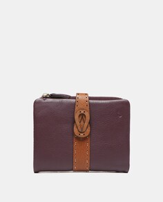 Маленький кожаный кошелек сиреневого цвета с контрастной деталью Abbacino, сиреневый