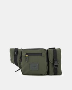 Поясная сумка среднего размера цвета хаки с двойным передним карманом Jo &amp; Mr. Joe