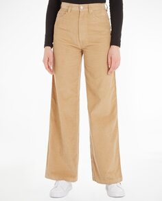 Женские широкие брюки с завышенной талией Claire Tommy Jeans, светло-коричневый