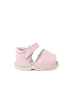 Кожаные сандалии для девочек на застежке-липучке Pisamonas, розовый