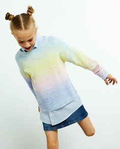 Разноцветный девичий свитер Sfera, мультиколор (Sfera)