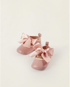 Туфли Мэри Джейн для девочки с бантом из искусственного меха Zippy, розовый