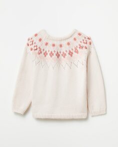 Альпийский свитер для девочки Sfera, белый (Sfera)