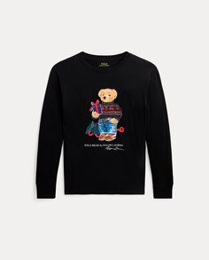 Футболка-поло Bear для мальчика из 100% хлопка Polo Ralph Lauren, черный