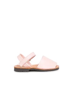 Детские кожаные сандалии Menorquina с липким ремешком Pisamonas, розовый
