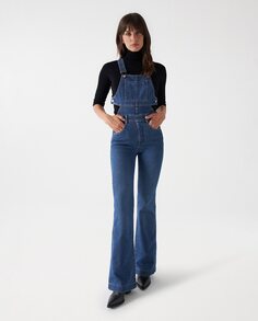 Женские джинсовые комбинезоны расклешенного кроя Salsa Jeans, синий