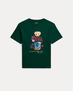Футболка-поло Bear для мальчика из 100% хлопка Polo Ralph Lauren, зеленый