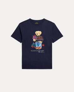 Футболка-поло Bear для мальчика из 100% хлопка Polo Ralph Lauren, темно-синий