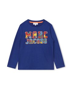 Синяя хлопковая футболка для мальчика Marc Jacobs, индиго