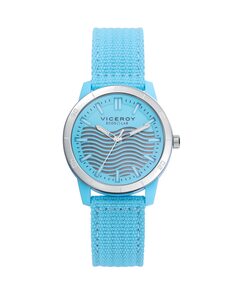 Женские часы Ecosolar с корпусом из переработанного пластика и синим нейлоновым ремешком Viceroy, синий