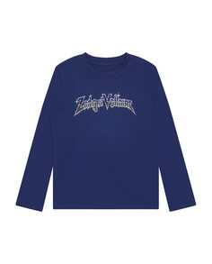 Синяя хлопковая футболка для мальчика Zadig &amp; Voltaire, индиго