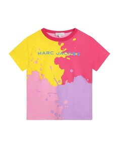 Хлопковая футболка в стиле колор-блок для девочек Marc Jacobs, мультиколор