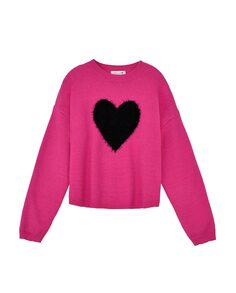 Кофта для девочки с длинными рукавами и сердечком Mini Molly, розовый