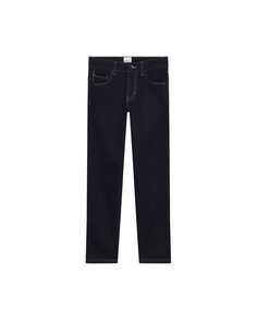 Пятикарманные джинсы для мальчика с контрастной строчкой BOSS Kidswear, темно-синий