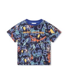 Хлопковая футболка с принтом для мальчика Marc Jacobs, мультиколор
