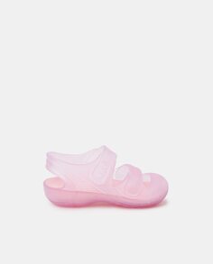 Розовые сандалии для девочки на застежке-липучке Igor, розовый