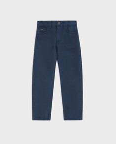 Свободные джинсы для мальчика из хлопковой ткани Armani Exchange, темно-синий