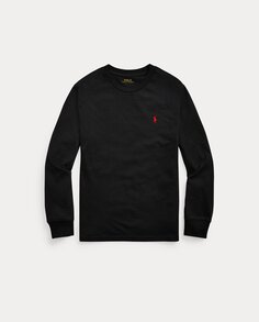 Черная футболка из 100% хлопка для мальчика Polo Ralph Lauren, черный