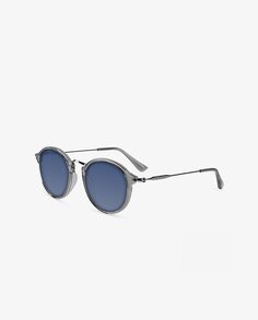 Круглые солнцезащитные очки-унисекс D.Franklin серовато-прозрачного цвета в очень тонкой оправе D.Franklin, серый